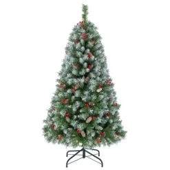 Costway 5FT/6.5FT/7.5FT Artificial Christmas Tree Hinged with 200/420/560/650 Warm LED Lights & 126/207/267/309 Red Berries 23 Costway 5FT/6.5FT/7.5FT Artificial Christmas Tree Hinged with 200/420/560/650 Warm LED Lights & 126/207/267/309 Red Berries -Northlight Christmas Store GUEST b3c4f5e1 3bb6 4dae b46f f0e013dc4804