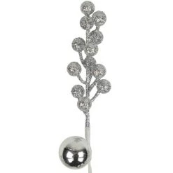 Northlight 29" Silver Glitter Berries with Ornaments Christmas Spray -Northlight Christmas Store GUEST b43e5191 de59 4200 9ce8 bc295bd3c245