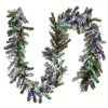 National Tree Company Pre-Lit Artificial Christmas Garland, Green, Snowy Green, White Lights, With Frosted Branches, Plug In,9 Feet