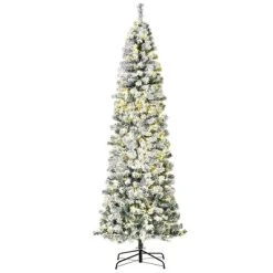 HOMCOM Pre-Lit Snow-Flocked Slim Douglas Fir Artificial Christmas Tree with Realistic Branches 21 HOMCOM Pre-Lit Snow-Flocked Slim Douglas Fir Artificial Christmas Tree with Realistic Branches -Northlight Christmas Store GUEST b56a68f6 9b27 4355 b6a4 261e1d285b92