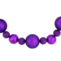 Northlight 6' Purple Shatterproof Ball 3-Finish Christmas Garland 9 Northlight 6' Purple Shatterproof Ball 3-Finish Christmas Garland -Northlight Christmas Store GUEST b57d0ca2 8da3 44d2 a780 fb980bd78d8f