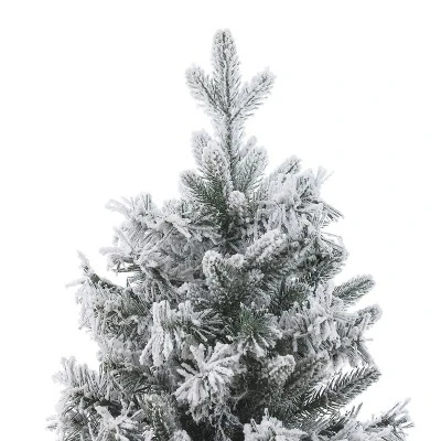 LuxenHome 5ft Pre-Lit LED Artificial Flocked Full Fir Christmas Tree 5 LuxenHome 5ft Pre-Lit LED Artificial Flocked Full Fir Christmas Tree - Image 3