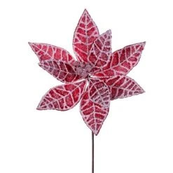 Vickerman 17" Gold Edge Poinsettia Stem -Northlight Christmas Store GUEST b5e5a7ec 914a 4596 bab5 1fe7ddeeeaf8