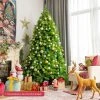 Costway 7.5ft Green Flocked Hinged Artificial Christmas Tree w/ Metal Stand Green -Northlight Christmas Store GUEST b6a0cf52 8243 4d88 8bcb f163a141e1d6