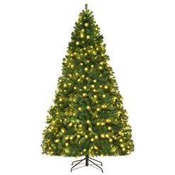 Costway 7Ft/7.5Ft/8Ft Pre-Lit PVC Christmas Tree Hinged 300/400/430 Lights -Northlight Christmas Store GUEST b6b31794 5e2b 4053 8430 4845f1347d24