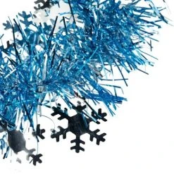 Northlight 12' x 3" Sky Blue and Silver Snowflakes Christmas Tinsel Garland - Unlit -Northlight Christmas Store GUEST b7cc3a62 2f73 4ffd ac44 15a27e61dbb2