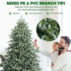 Costway 7ft Artificial Christmas Spruce Hinged Tree w/ 1260 Mixed PE & PVC Tips 16 Costway 7ft Artificial Christmas Spruce Hinged Tree w/ 1260 Mixed PE & PVC Tips -Northlight Christmas Store GUEST b7f3418e c73e 44e9 b50f 0534907138b6