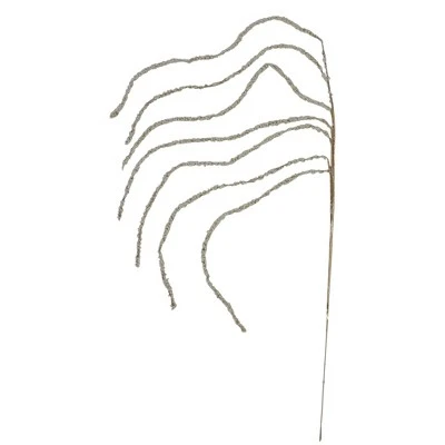 Northlight 25" Artificial Ivory Beaded Weeping Twig Christmas Spray 4 Northlight 25" Artificial Ivory Beaded Weeping Twig Christmas Spray - Image 2