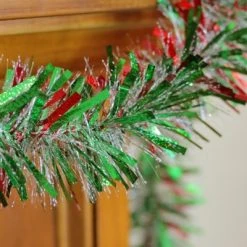 Northlight 12' x 4" Unlit Green/Red Wide Cut Tinsel Christmas Garland -Northlight Christmas Store GUEST b923f1b8 1078 47b3 96c1 3b82234f406f