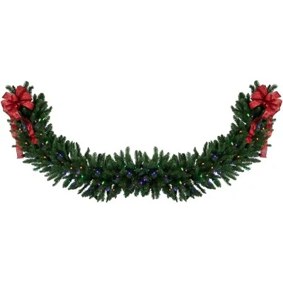 Northlight 25' x 20" Pre-Lit Buffalo Fir Artificial Christmas Garland - Multi-Color LED Lights 4 Northlight 25' x 20" Pre-Lit Buffalo Fir Artificial Christmas Garland - Multi-Color LED Lights - Image 2