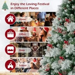 Costway 6 FT Pre-Lit Artificial Christmas Tree Hinged with Pine Needles 350 LED Lights -Northlight Christmas Store GUEST b962b891 5e22 438a b39a 9538ec67ecc0