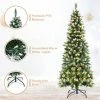 Tangkula 5ft Pre-lit Artificial Christmas Tree Slim Artificial Xmas Tree w/ 250 Replaceable LED Lights & 408 Branch Tips -Northlight Christmas Store GUEST b97d58ad 6218 40b5 b67c 341ac651ebd8