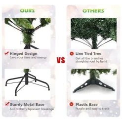 Tangkula 7.5'Artificial Green PVC Christmas Fir Tree Outdoor w/ Metal Stand and 700 LED Lights -Northlight Christmas Store GUEST b9c823f4 5822 45bc 9ebf ef2fa6fef2b8