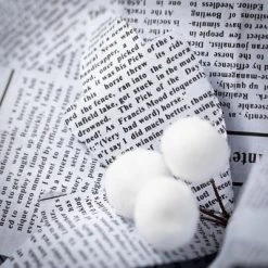 Sullivans Artificial B&W Newsprint Poinsettia Stem Multicolor 23"H