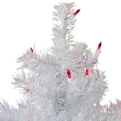 Northlight 3' Pre-Lit Slim White Iridescent Pine Artificial Christmas Tree - Pink Lights -Northlight Christmas Store GUEST bacd750d 6269 4bf3 88a5 b11edec3e08b
