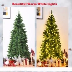 Costway 6ft Pre-lit PVC Artificial Half Christmas Tree 250 LED Lights -Northlight Christmas Store GUEST badabbcf 2a93 4fba b6fb 5833b39a7c09