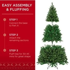 Best Choice Products Premium Spruce Artificial Christmas Tree w/ Easy Assembly, Metal Hinges & Foldable Base -Northlight Christmas Store GUEST bb65c84f 4806 40ce 9b89 383ee7cfc135