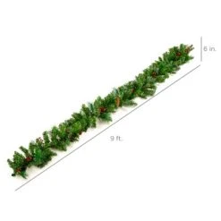 Best Choice Products 9ft Pre-Lit Pre-Decorated Garland w/ PVC Branch Tips, 50 Lights, Pine Cones, Berries -Northlight Christmas Store GUEST bbdf0946 3ce8 4d60 87bc 267febe76a62
