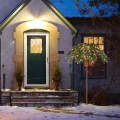 Tangkula 6 ft Led Lighted Christmas Palm Tree Pre-lit Artificial Palm Tree w/250 Led Lights & Metal Base Tropical Style Hinged Christmas Tree -Northlight Christmas Store GUEST bc181970 15a4 4c95 9315 828fc617294d