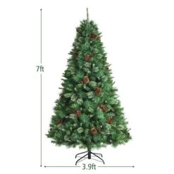 Tangkula 7ft Pre-Decorated Holiday Christmas Tree Unlit Artificial Pine Tree w/ Red Berries 19 Tangkula 7ft Pre-Decorated Holiday Christmas Tree Unlit Artificial Pine Tree w/ Red Berries -Northlight Christmas Store GUEST bc31be03 3634 47e1 a27e 858eda8798f8