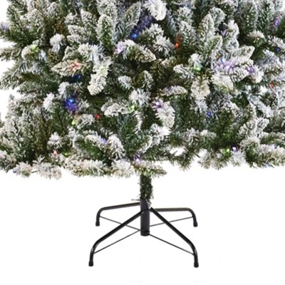 NOMA 7-Foot Pre-Lit Flocked Cypress Artificial Christmas Tree with 988 Tips and 350 Warm White and Multicolor Color-Changing LED Lights with 10 Modes 4 NOMA 7-Foot Pre-Lit Flocked Cypress Artificial Christmas Tree with 988 Tips and 350 Warm White and Multicolor Color-Changing LED Lights with 10 Modes - Image 2