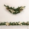 Northlight 32" Gold Poinsettia and Pinecone Artificial Christmas Swag, Unlit -Northlight Christmas Store GUEST bd5fa30a dfca 4f63 9b42 1cd19ece7a69