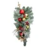 Northlight 24" Unlit Red/Gold Flocked Artificial Christmas Teardrop Swag -Northlight Christmas Store GUEST bdbd5458 f6fc 467b bf2c f9fecc38d855