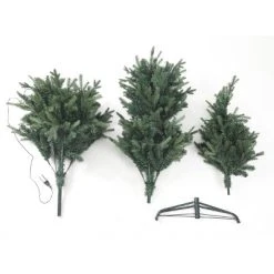 LuxenHome 7Ft Pre-Lit LED Artificial Slim Fir Christmas Tree -Northlight Christmas Store GUEST bdbe3131 907a 49cf a738 c0bded142d66