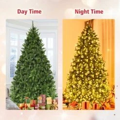 Tangkula 7.5'Artificial Green PVC Christmas Fir Tree Outdoor w/ Metal Stand and 700 LED Lights -Northlight Christmas Store GUEST be3423cc 18b3 466b 8bb0 62cdc73b57b4