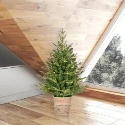 Vickerman Gibson Slim Potted Pine Artificial Christmas Tree -Northlight Christmas Store GUEST bee67074 d521 4147 98ba 693fdee04fcd