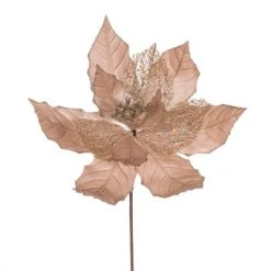 Vickerman 11" Velvet and Glitter Mesh Poinsettia Flower on Steem -Northlight Christmas Store GUEST bf1f106f c770 4567 964f 10340c5fbd58