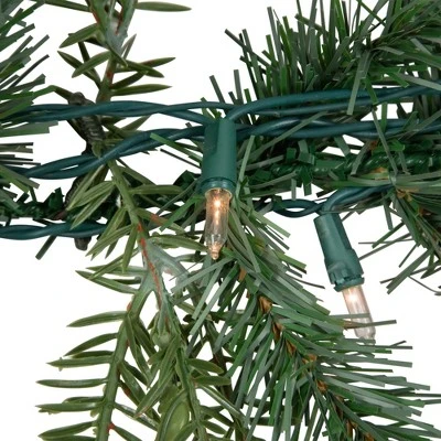Northlight 9' x 14" Pre-Lit Blue Spruce Artificial Christmas Garland, Clear Lights 5 Northlight 9' x 14" Pre-Lit Blue Spruce Artificial Christmas Garland, Clear Lights - Image 3
