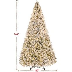 Yaheetech Pre-lit Flocked Artificial Christmas Tree with Foldable Stand 10 Yaheetech Pre-lit Flocked Artificial Christmas Tree with Foldable Stand -Northlight Christmas Store GUEST bf40b37d 6ce4 4e82 98cf 82790057ad7d
