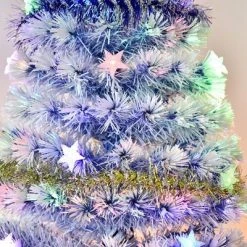 HOMCOM Pre-Lit Douglas Fir Artificial Christmas Tree with 230 Tips, 26 Fiber Optic Lights, White/Blue 17 HOMCOM Pre-Lit Douglas Fir Artificial Christmas Tree with 230 Tips, 26 Fiber Optic Lights, White/Blue -Northlight Christmas Store GUEST bf47b666 fd9b 4d42 b544 25dfc9cf63a4