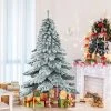 Tangkula Snow Flocked Artificial Christmas Tree Hinged Alaskan Pine Decoration Tree -Northlight Christmas Store GUEST bf806b06 faa1 4ade 9a67 0dbc6c11de89