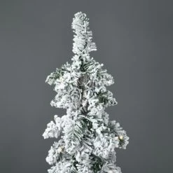 HOMCOM Pencil Prelit Artificial Christmas Tree Holiday Decoration with Snow-flocked Downswept Branches, Warm White or Colorful LED Lights -Northlight Christmas Store GUEST c004bcf7 fff3 49b8 a775 81c134661be5