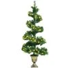 Tangkula Pre-Lit Lifelike Spiral Christmas Tree Topiary Artificial Xmas Tree W/ 150 LED Lights -Northlight Christmas Store GUEST c177c8d7 ed78 4ae3 a801 3c43ae04bce9