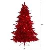 6ft Nearly Natural Pre-Lit Red Flocked Fraser Fir Artificial Christmas Tree Red Lights -Northlight Christmas Store GUEST c1b20a5d 8bd4 4178 a33c fc04e023cd9e