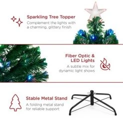 Best Choice Products 7ft Pre-Lit Fiber Optic Artificial Pine Christmas Tree w/ 280 Multicolored LED Lights, 8 Sequences 11 Best Choice Products 7ft Pre-Lit Fiber Optic Artificial Pine Christmas Tree w/ 280 Multicolored LED Lights, 8 Sequences -Northlight Christmas Store GUEST c2687593 36e6 495d 9e8e b8b2eaa728e9