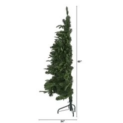 5ft Nearly Natural Pre-Lit LED Grand Teton Spruce Flat Back Artificial Christmas Tree Clear Lights -Northlight Christmas Store GUEST c2916b04 1572 40ca b740 c7f452001526