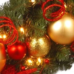 National Tree Company 9 ft. Decorative Collection Cozy Christmas Garland with Red and Clear Lights -Northlight Christmas Store GUEST c2ad950c e43e 4d87 a5b7 f203e4e169b2