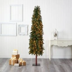 7ft Nearly Natural Pre-Lit Grand Alpine Slim Artificial Christmas Tree Clear Lights -Northlight Christmas Store GUEST c2c2c969 559a 4ea2 abf9 e6615e560147