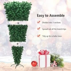 Costway 7Ft Unlit Upside Down Artificial Christmas Tree with 1000 Branch Tips Holiday -Northlight Christmas Store GUEST c2f6e2ea 8e29 4d94 934a 06d9b9416058