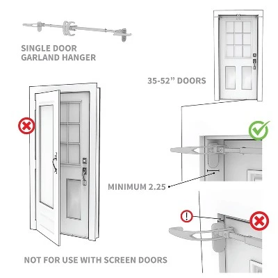 Northlight Adjustable Christmas Garland Hanger for Single Door Frames 8 Northlight Adjustable Christmas Garland Hanger for Single Door Frames - Image 6