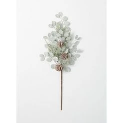 Sullivans Eucalyptus & Pinecone Artificial Stem 28"H Brown
