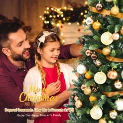 Tangkula 7.5FT Artificial Christmas Tree with 250 LED Lights Pre-Lit Hinged Xmas Tree with 1242 Branch Tips -Northlight Christmas Store GUEST c4a8337d 9cf2 4d1b a8ca b570be0001ca