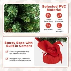 Costway 25" Pre-Lit Artificial Mini Christmas Tree w/ Pine Cones 50 LED Lights & 8 Modes -Northlight Christmas Store GUEST c51cbb7e f634 4b46 857b 9f28334e001d