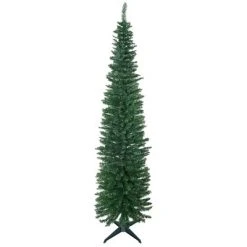 HOMCOM 82.75" Slim Noble Fir Unlit Artificial Christmas Tree with Realistic Branches and 499 Tips -Northlight Christmas Store GUEST c534e0b5 db1a 406c b098 be1f67d23369