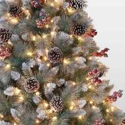 7.5ft Pre-Lit Full Glitter Pine Tree Artificial Christmas Tree - Puleo -Northlight Christmas Store GUEST c57e463f 3de9 4a33 85e6 a27eae2df657