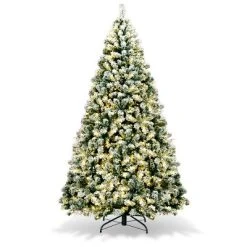 Tangkula Pre-lit Artificial Hinged Christmas Pine Tree Snow Flocked Decoration Tree 21 Tangkula Pre-lit Artificial Hinged Christmas Pine Tree Snow Flocked Decoration Tree -Northlight Christmas Store GUEST c6788038 1ddf 4c8a bb73 61cbb3402ee0